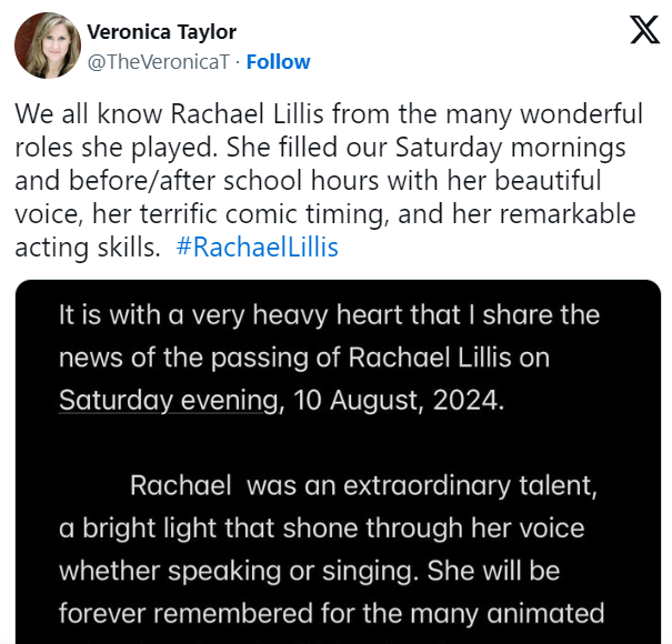 comment on Rachael Lillis death