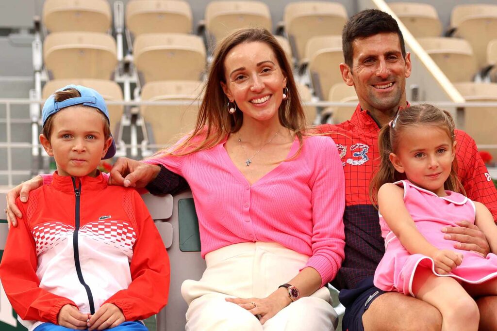 novak djokovic wife and kids